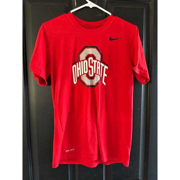 NIKE Dri-Fit Red Ohio State University Buckeyes Black T-shirt Size small - Picture 1 of 4